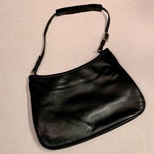 Black leather Coach purse